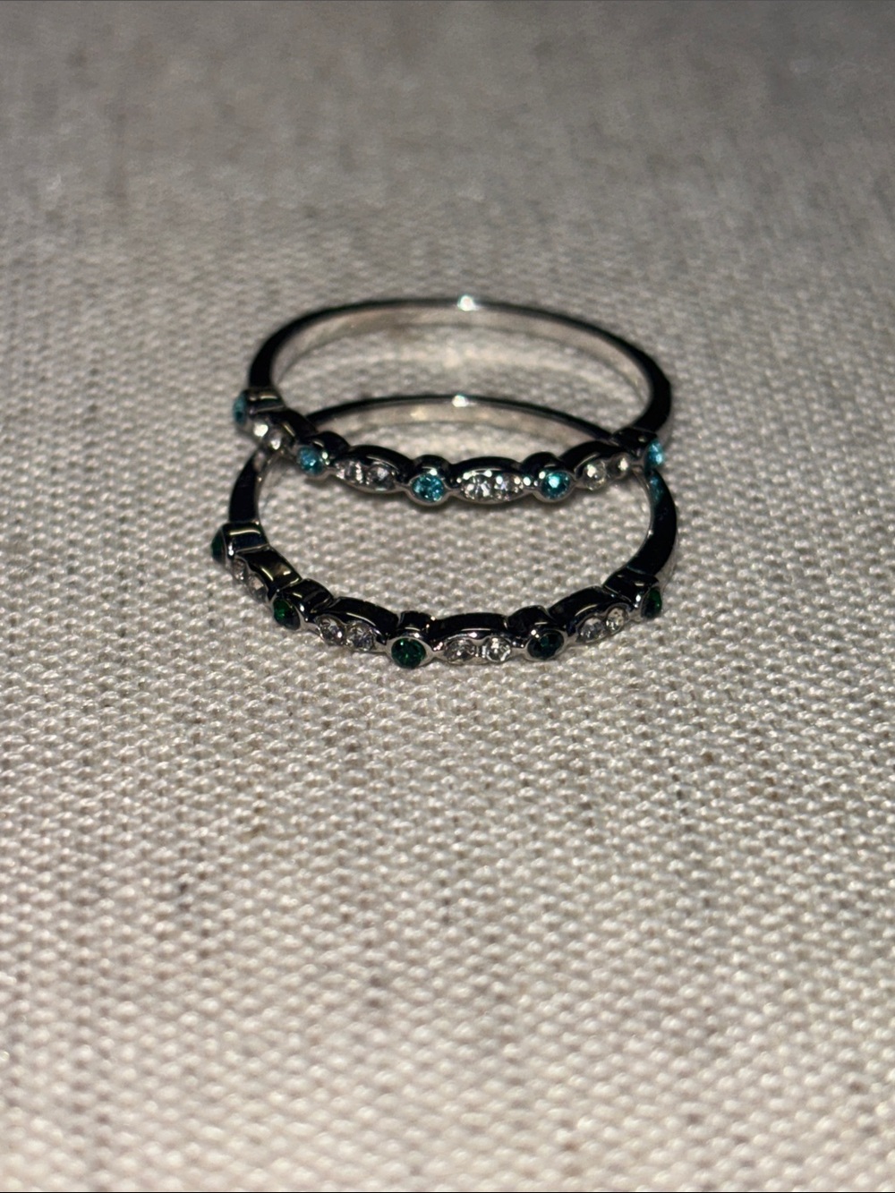 Stacking rings with crystals